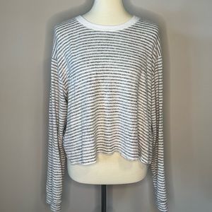 BW Striped LS Tee